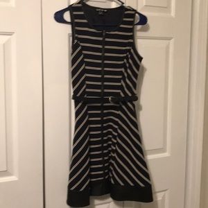 Striped skater dress with POCKETS